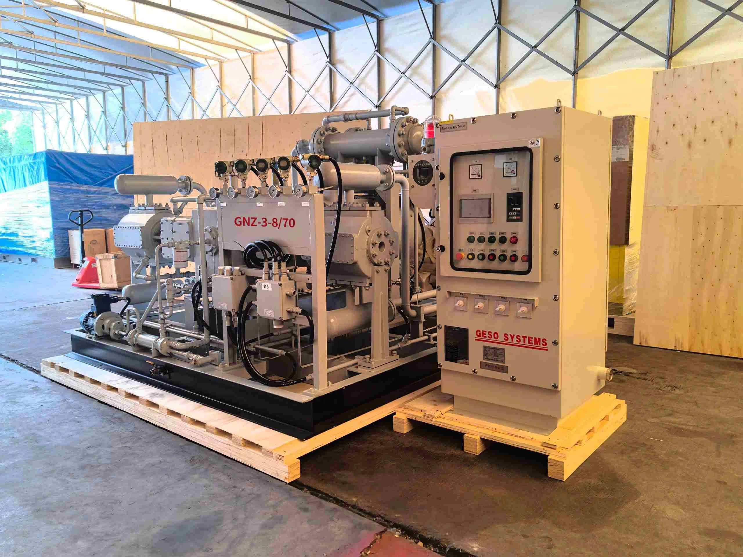 GNZ-3-8/70 Pemampat Nitrogen Booster Dihantar untuk Projek Penggerudian Luar Pesisir di India